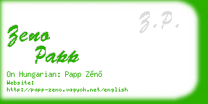 zeno papp business card